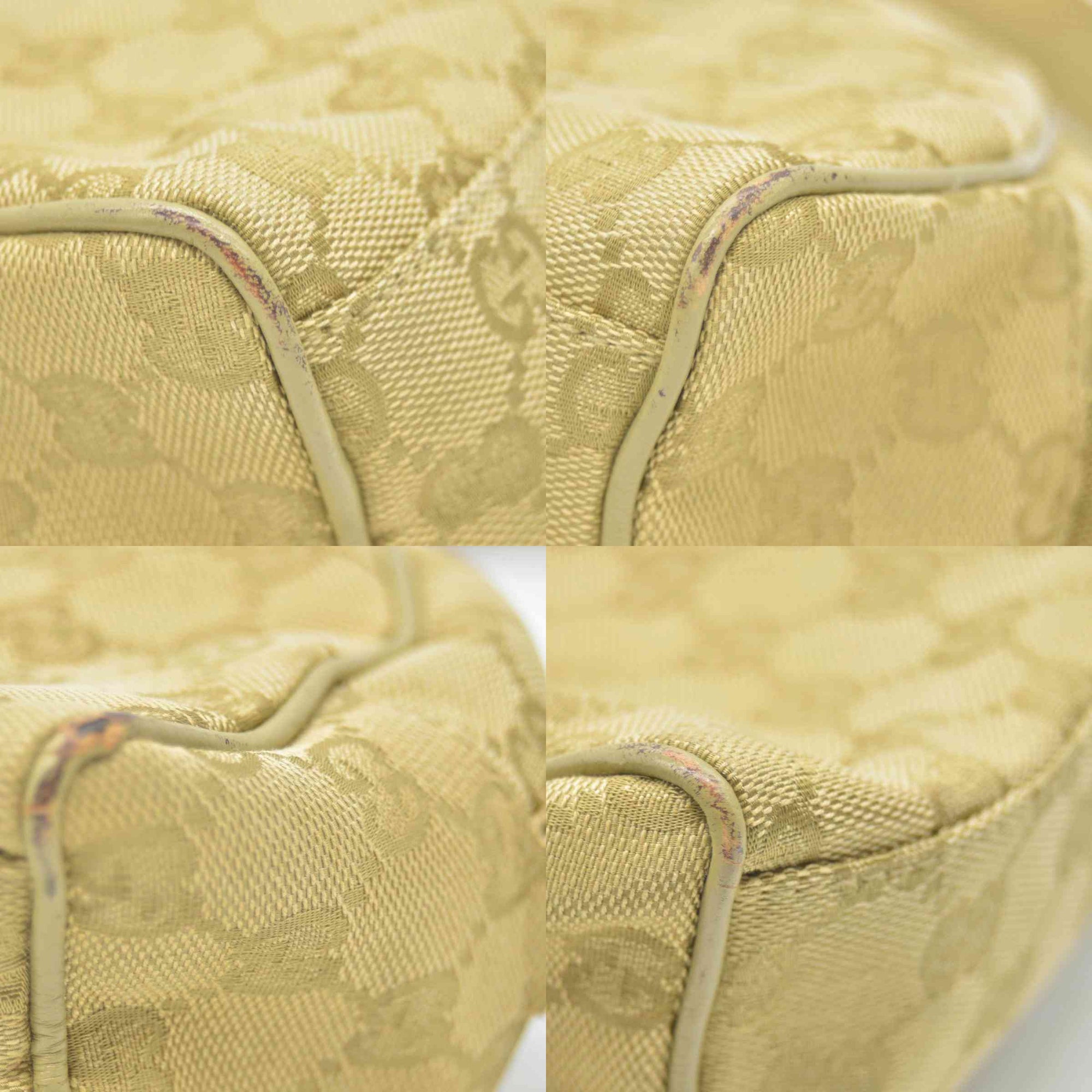 $795 Gucci  GG Canvas Half Moon Pochette CONSIGNMENT
