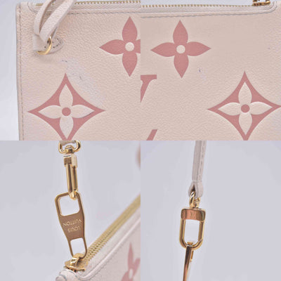 $1250 Louis Vuitton Bi-Color Monogram Rose Trianon Empreinte Pochette 10021370