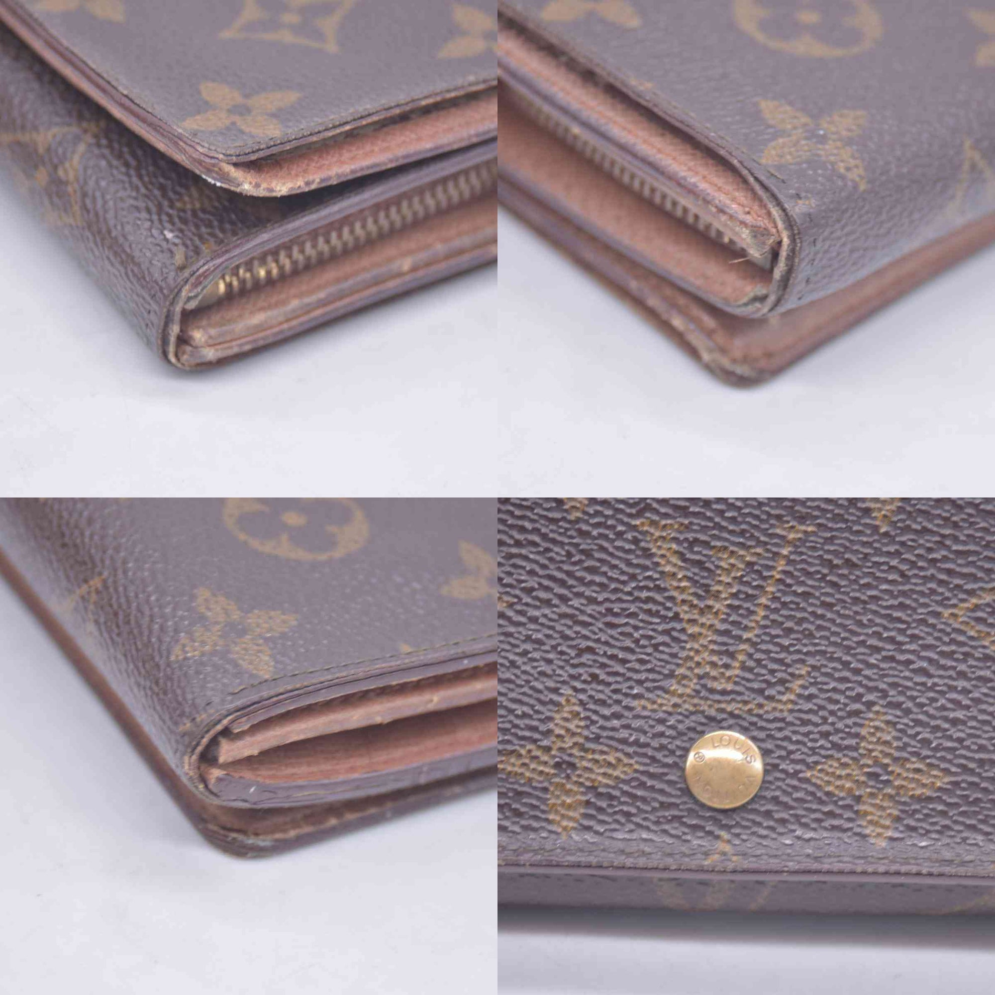 $560 1994 Louis Vuitton Monogram Porte Monnaie Billets Tresor Bifold Wallet MI0944 CONSIGNMENT
