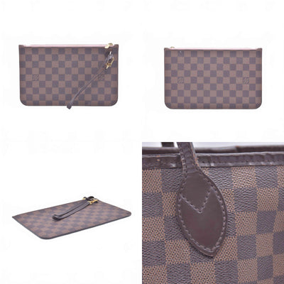 $2240 2018 Louis Vuitton Damier Ebene Neverfull MM Rose Ballerine with Pouch 10021111 SD2168