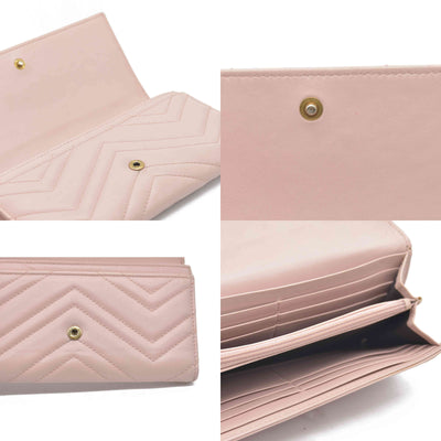 $900  Gucci GG Marmont Continental Wallet Pink Rose CONSIGNMENT