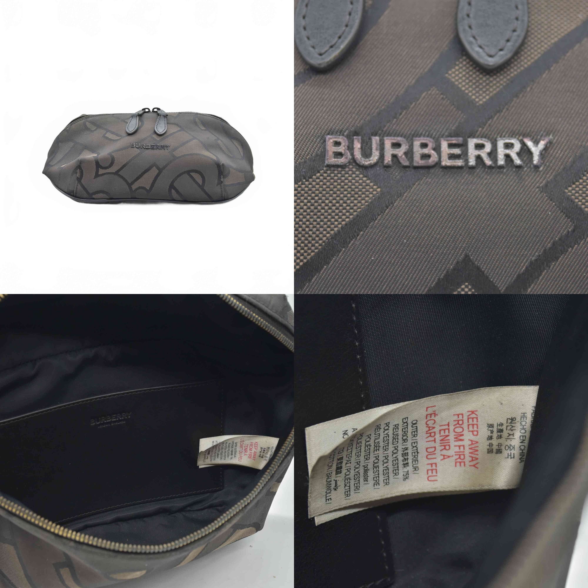 $875 Burberry Nylon TB Sonny Bum Bag