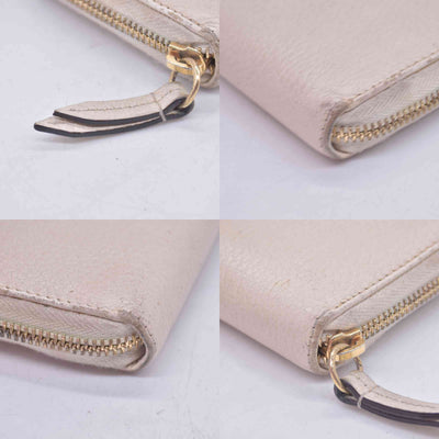 $660 2005 Gucci Cream GG Marmont zip around wallet 10021060