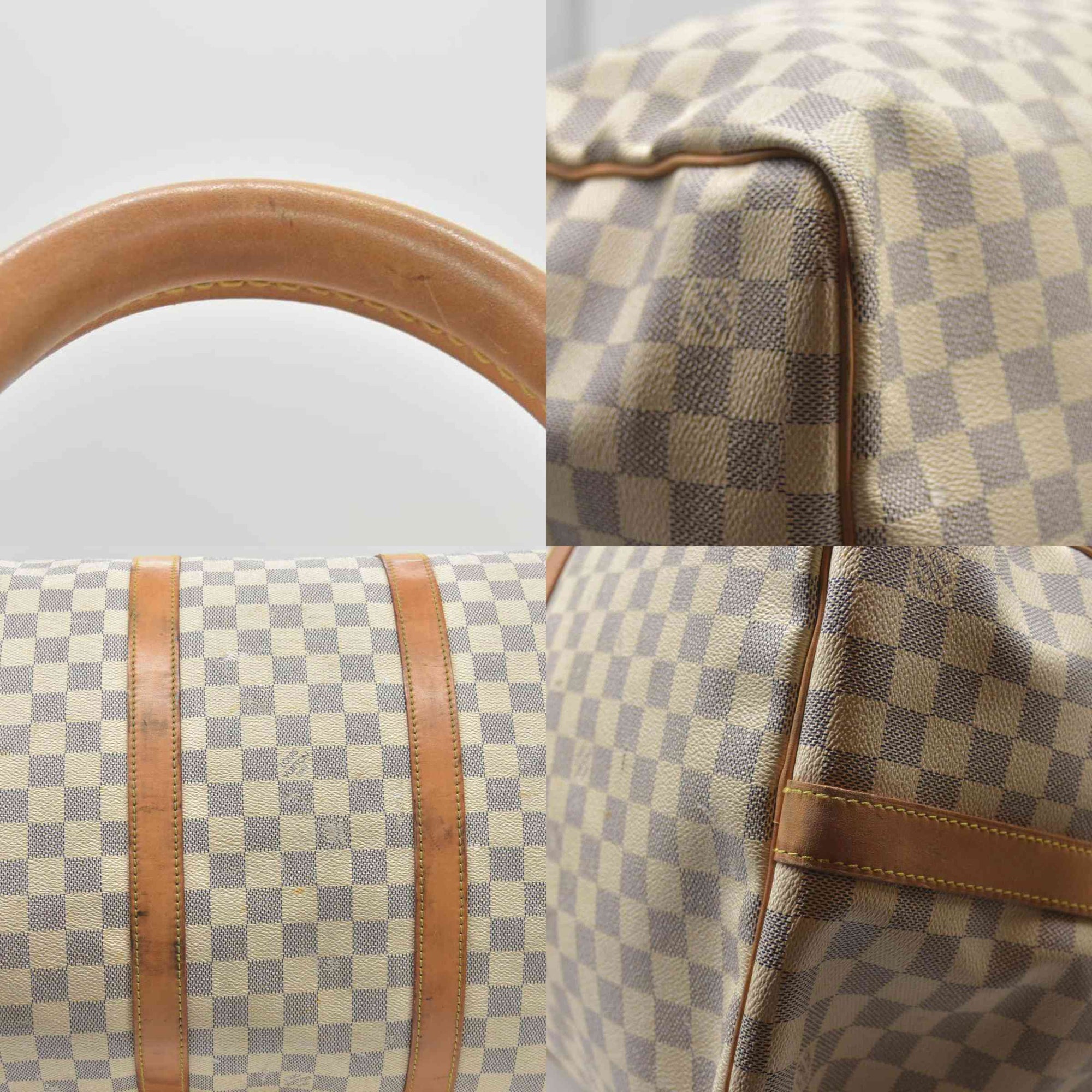$2700 2007 Louis Vuitton Damier Azur Keepall Bandouliere 55