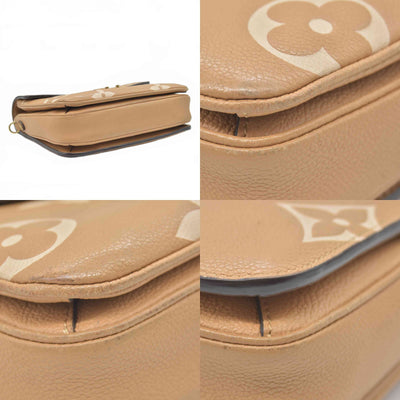 $3100 RFID Louis Vuitton Empreinte Monogram Giant Pochette Metis Arizona Beige 10019913