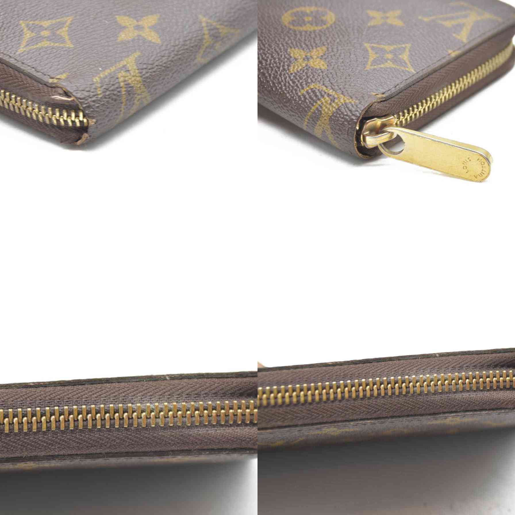 Louis Vuitton Zippy Zip Around Long Wallet Purse Brown SP2152
