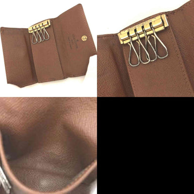 $345 Louis Vuitton Monogram Multicles 4 Ring Key Case Brown TH0060