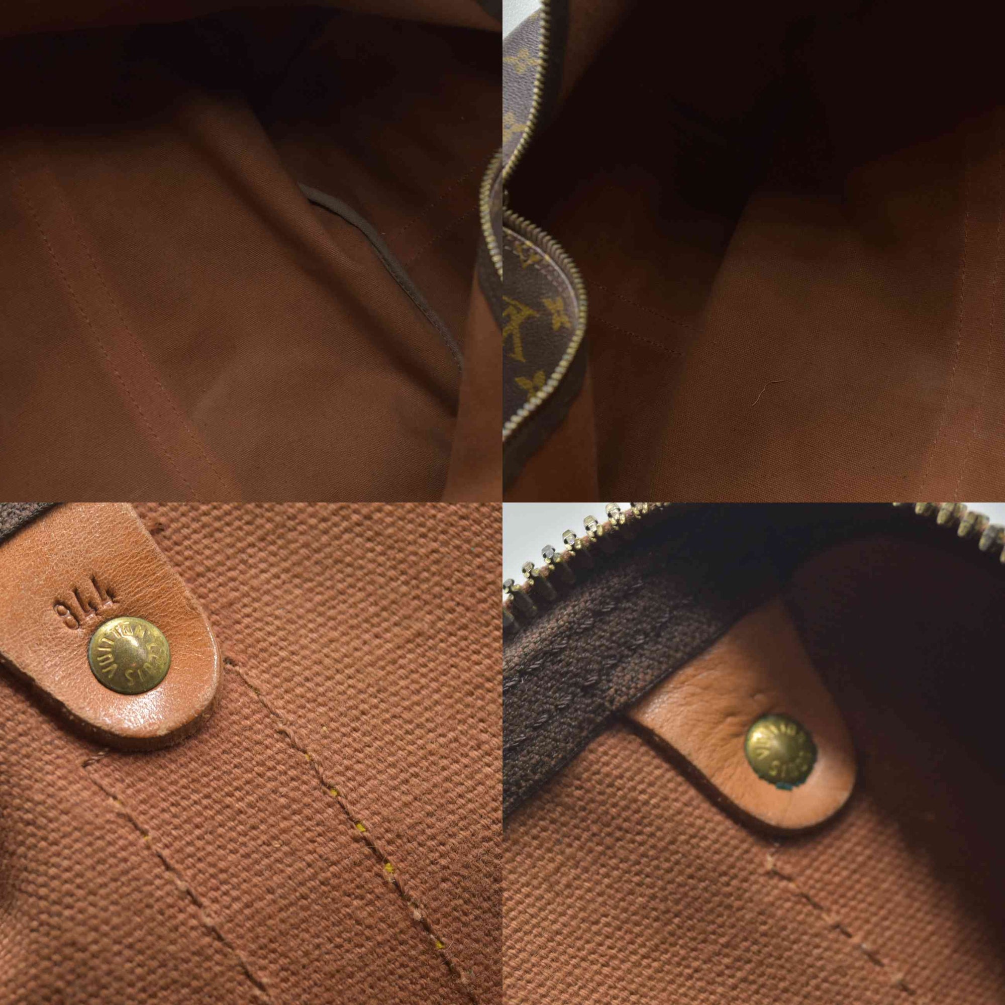 $2780 1984 Louis Vuitton LV Boston Bag Keepall Bandouliere 55 Brown Monogram 844