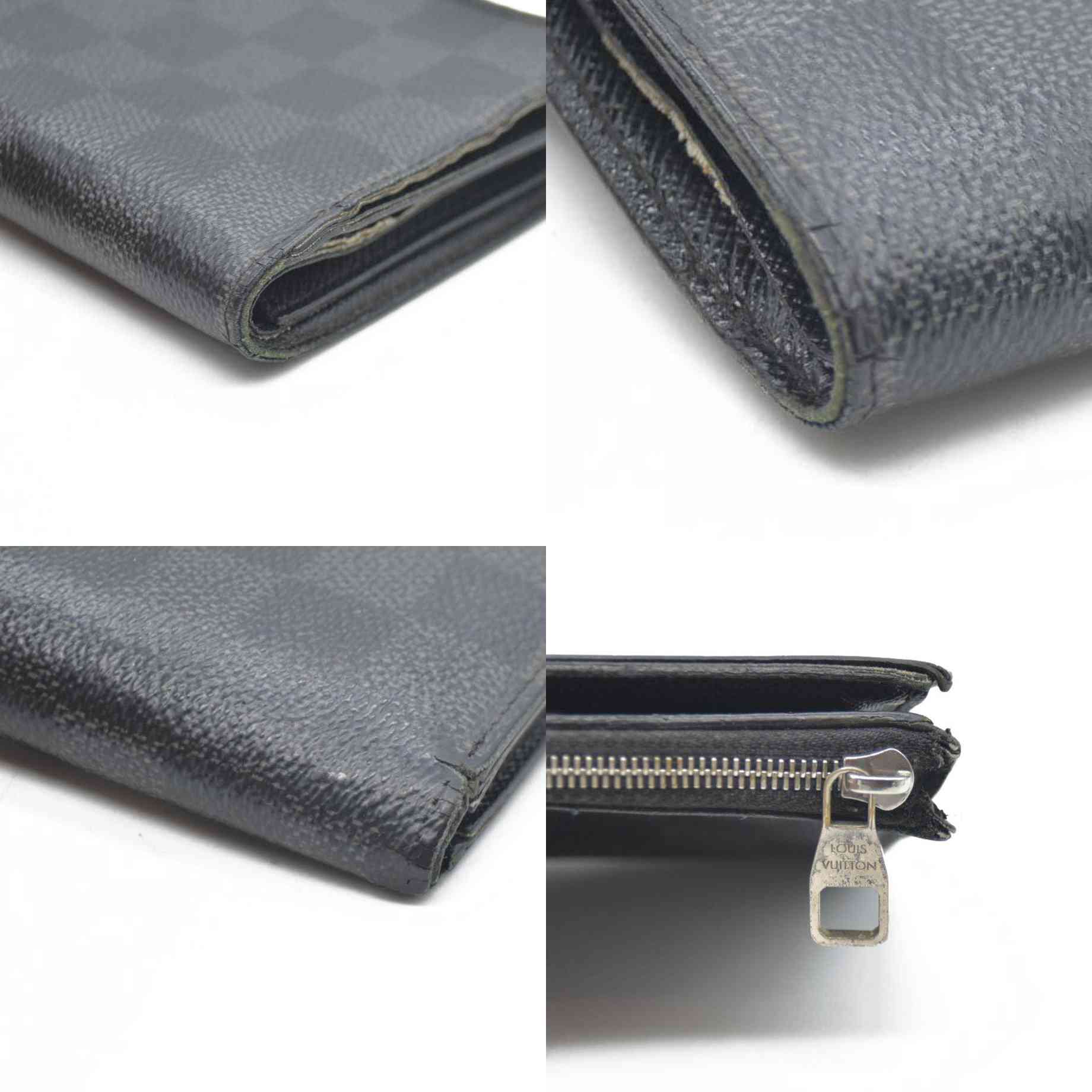 Louis Vuitton Damier Graphite Portefeuille Smart Bifold Wallet Black TS1167