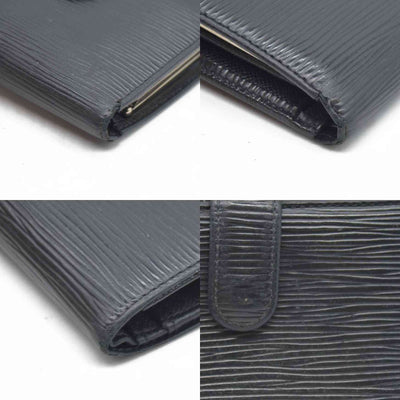 $775 Louis Vuitton  Epi French Purse Wallet Black