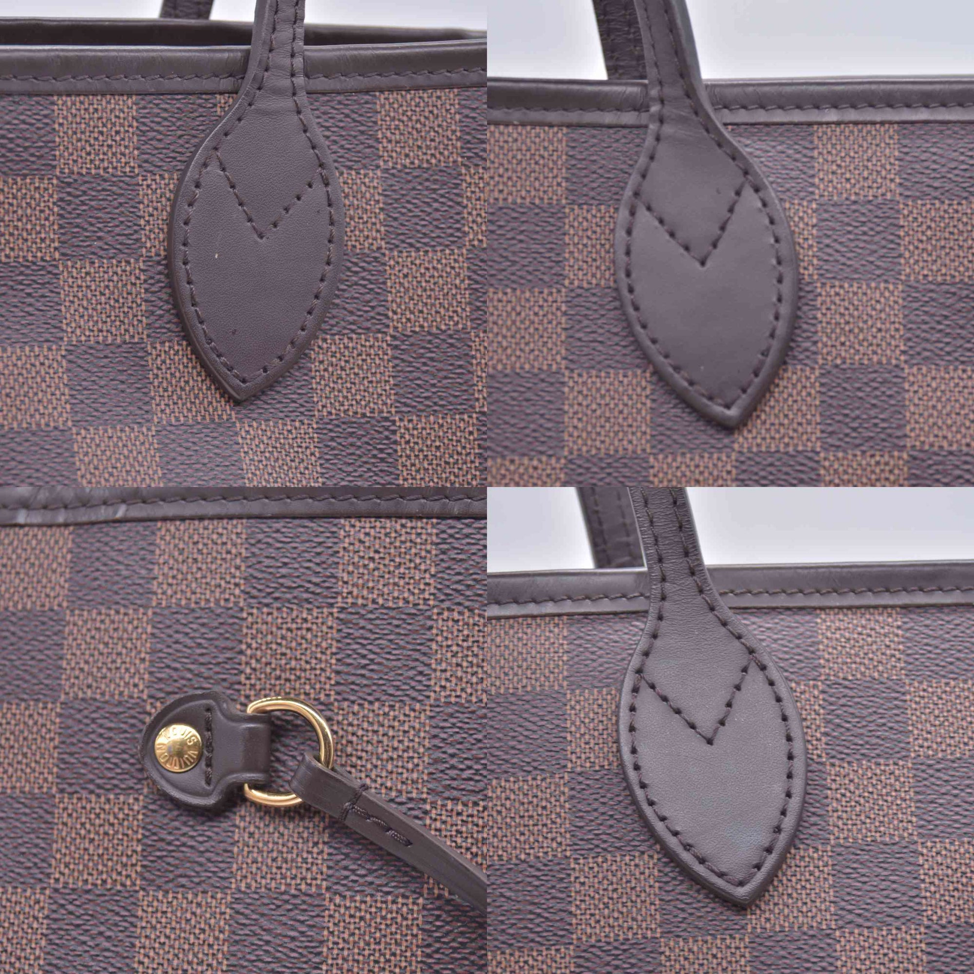 $2310 Louis Vuitton Damier Ebene Neverfull GM with Pouch RFID