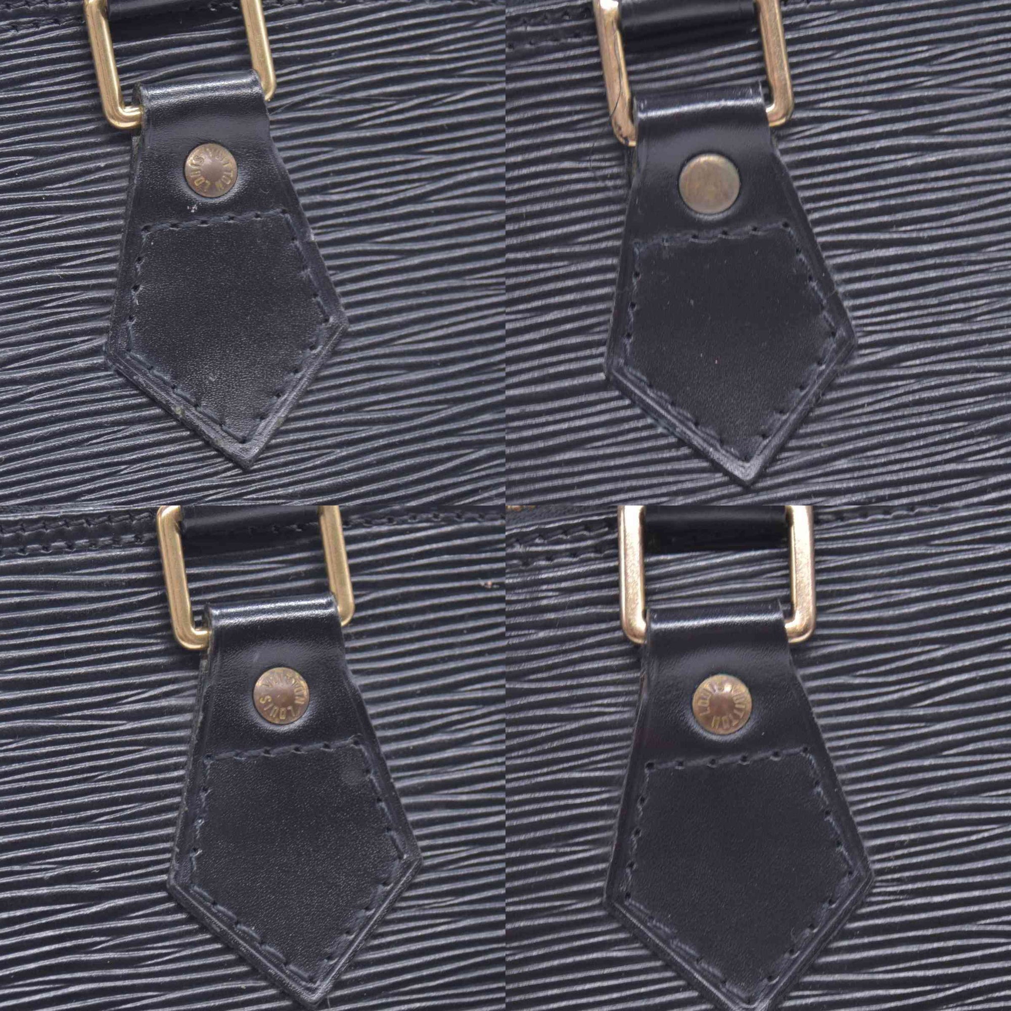 $1850 1996 LOUIS VUITTON Epi Leather Alma PM Black CONSIGNMENT AR0946 10021416