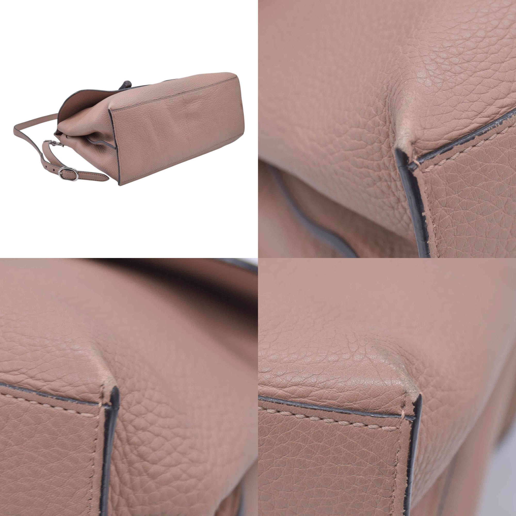 $1650 GUCCI Bamboo Daily Leather Top Handle Shoulder Bag Tan CONSIGNMENT 10021512