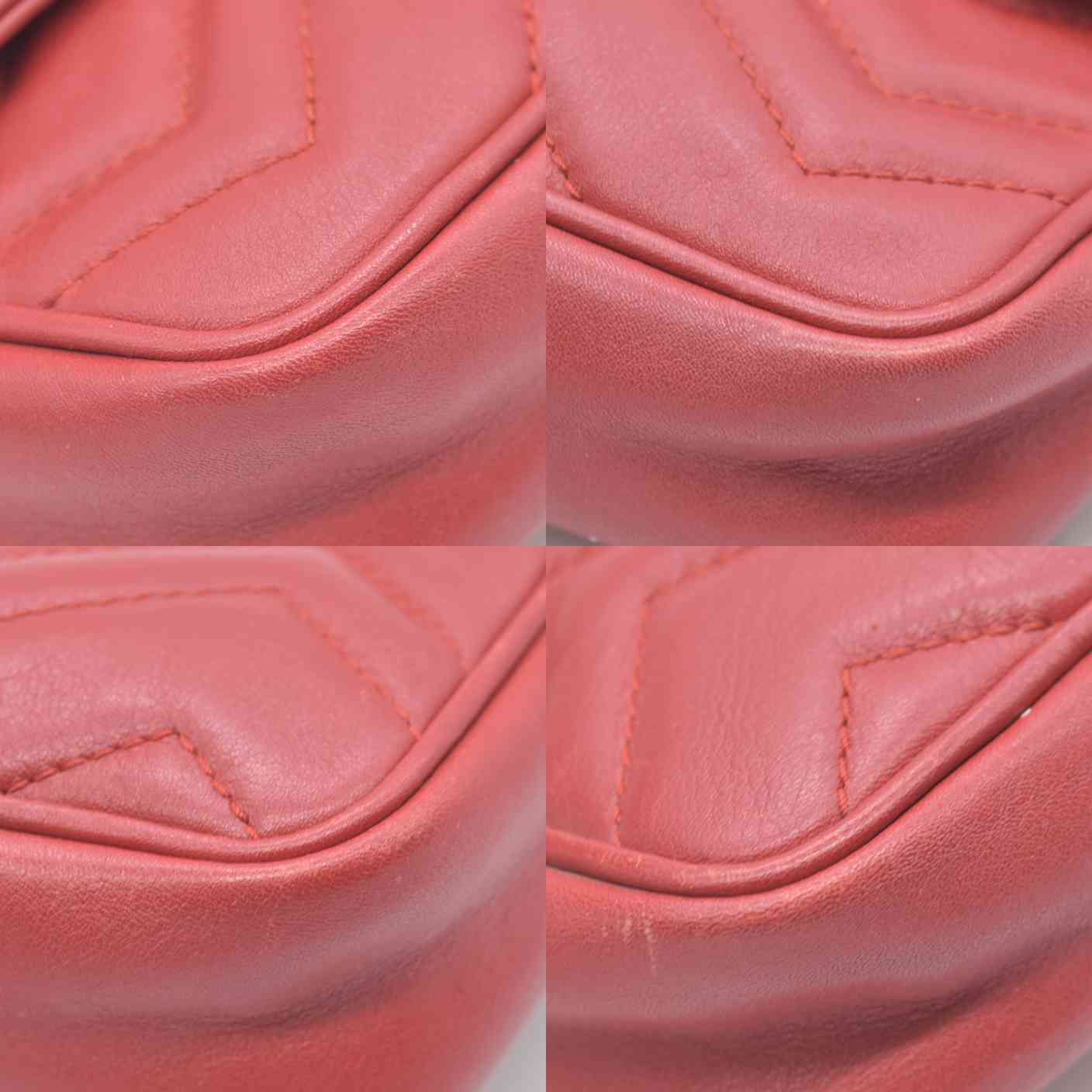 $1550 Gucci Leather Marmont Super Mini Red Crossbody CONSIGNMENT