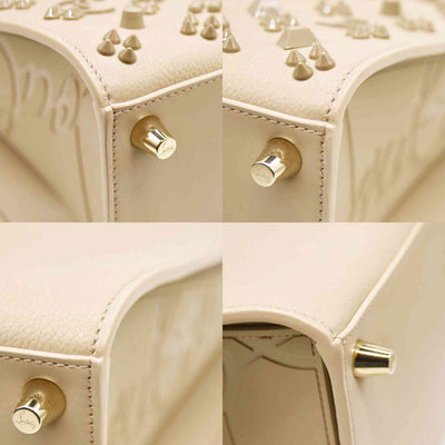 Christian Louboutin Women's Natural Medium Paloma Studded Leather Satchel