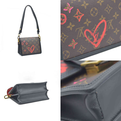$3550 Louis Vuitton Dauphine Shoulder Bag Limited Edition Fall in Love Monogram Canvas Mini