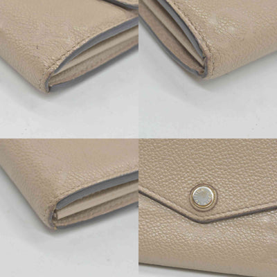 $1060 LOUIS VUITTON Portefeuille Sarah Monogram Empreinte Tourterelle Wallet