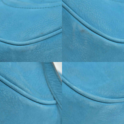 $1490 Gucci  Interlocking G Soho Disco Small Suede Blue