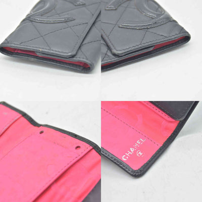 $750 2009 Chanel Cambon Line Quilted Leather Card Holder