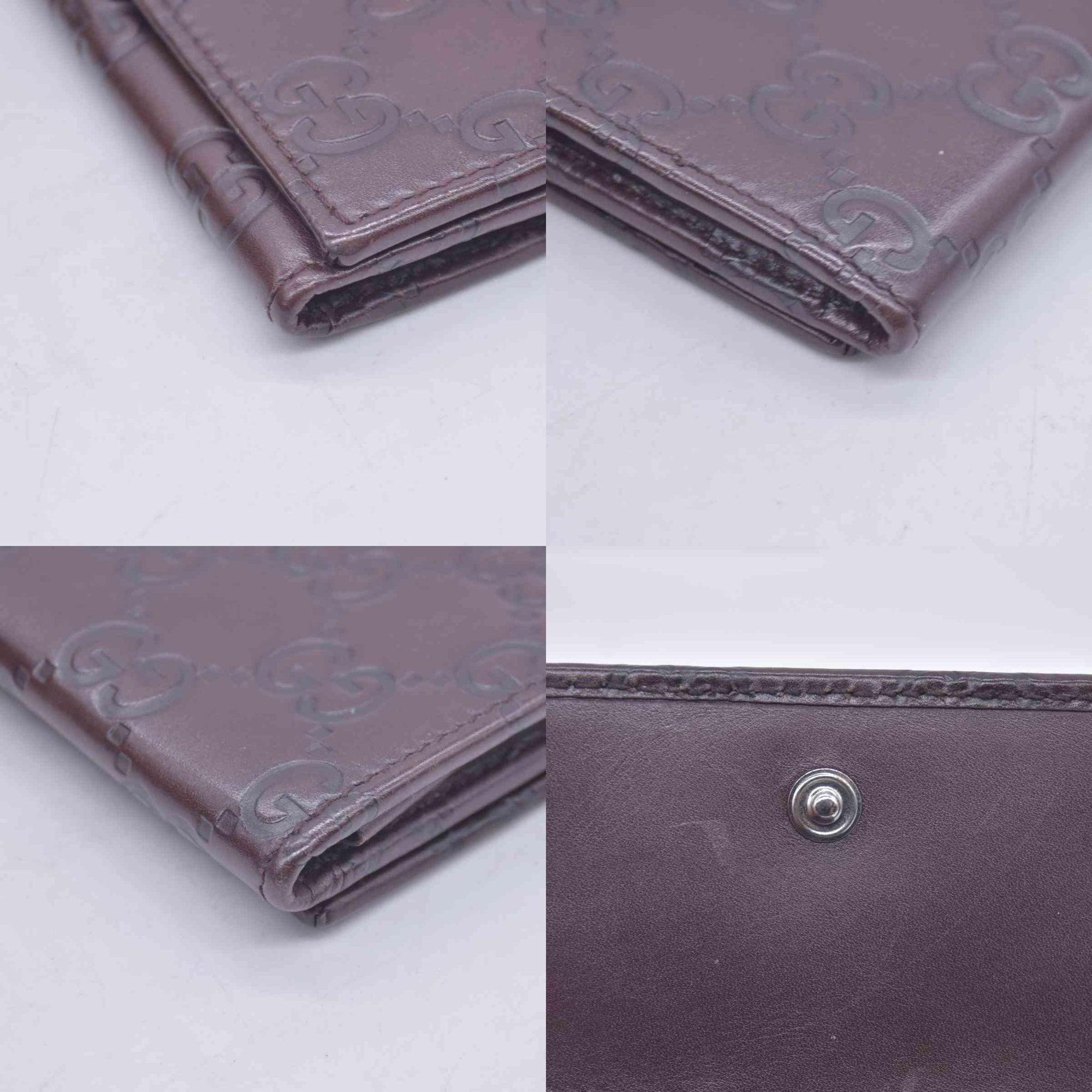 $440 Gucci Guccissima 6 Key Holder Case Dark Brown CONSIGNMENT