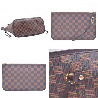 $2240 2018 Louis Vuitton Damier Ebene Neverfull MM with Pouch SD2168