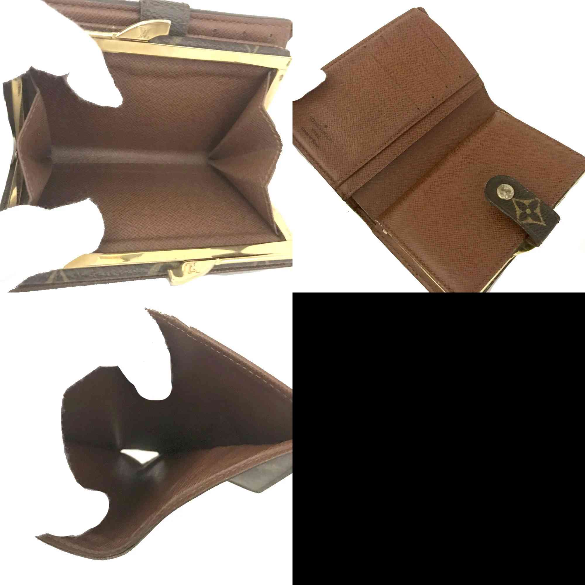 $750 2002 Louis Vuitton Monogram French Kisslock Wallet CA0072 CONSIGNMENT