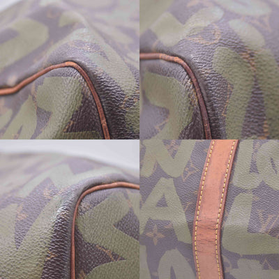 $3400 2001 Louis Vuitton Graffiti Keepall 50 Kaki FL0051