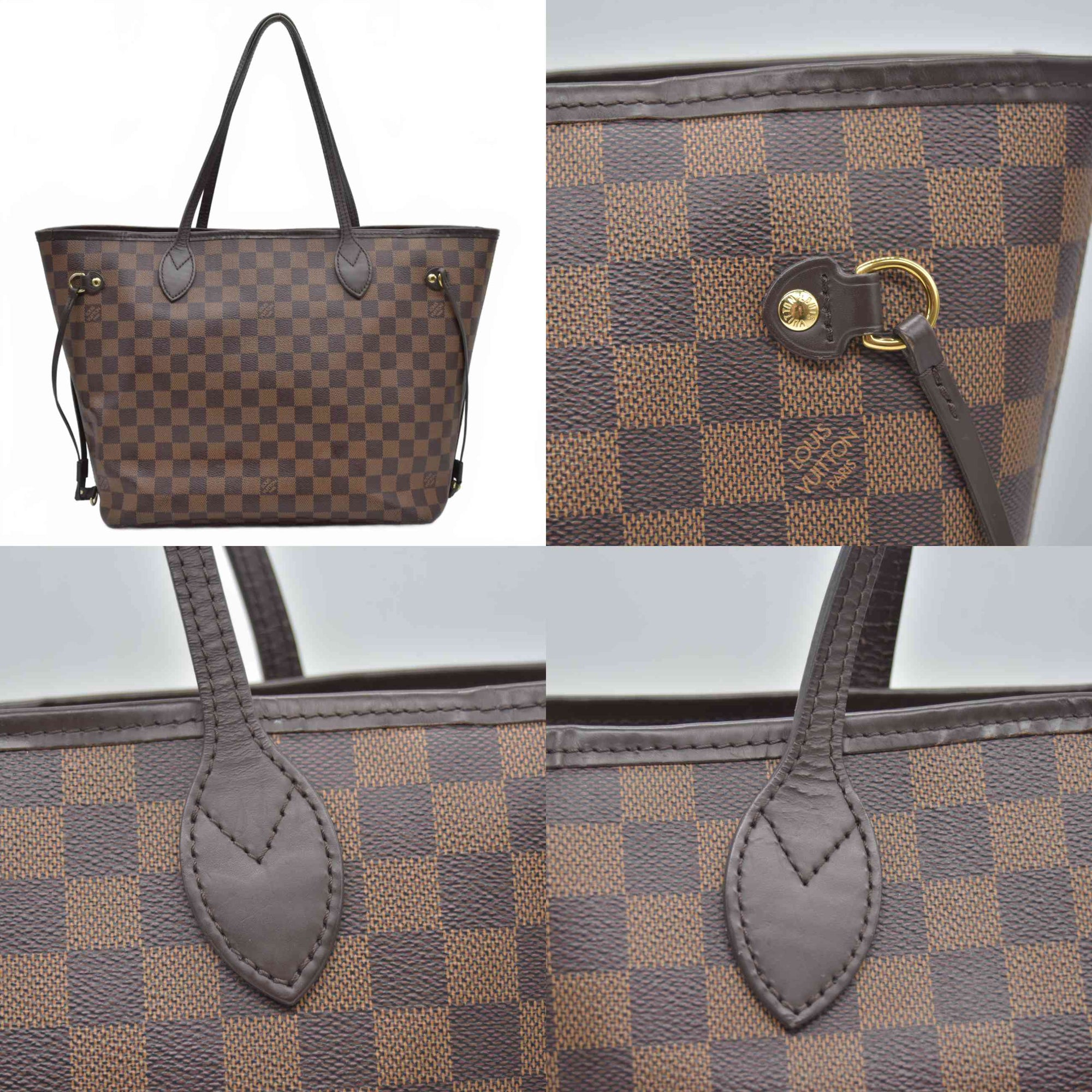 $2240 2020 Louis Vuitton Damier Ebene Neverfull MM SD4290