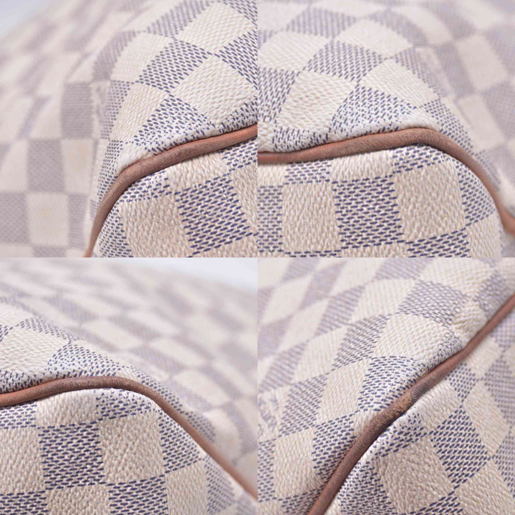 $1450 LOUIS VUITTON Damier Azur Delightful MM Shoulder Bag CONSIGNMENT 10021443