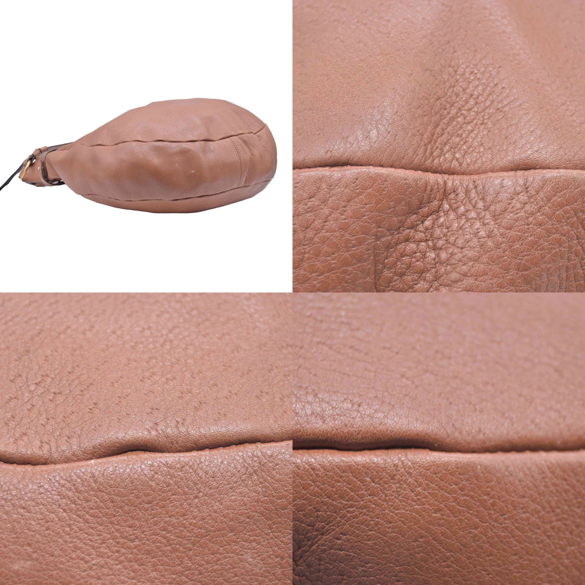 $2100 SALVATORE FERRAGAMO Logo Hobo Hand Bag Leather Brown CONSIGNMENT