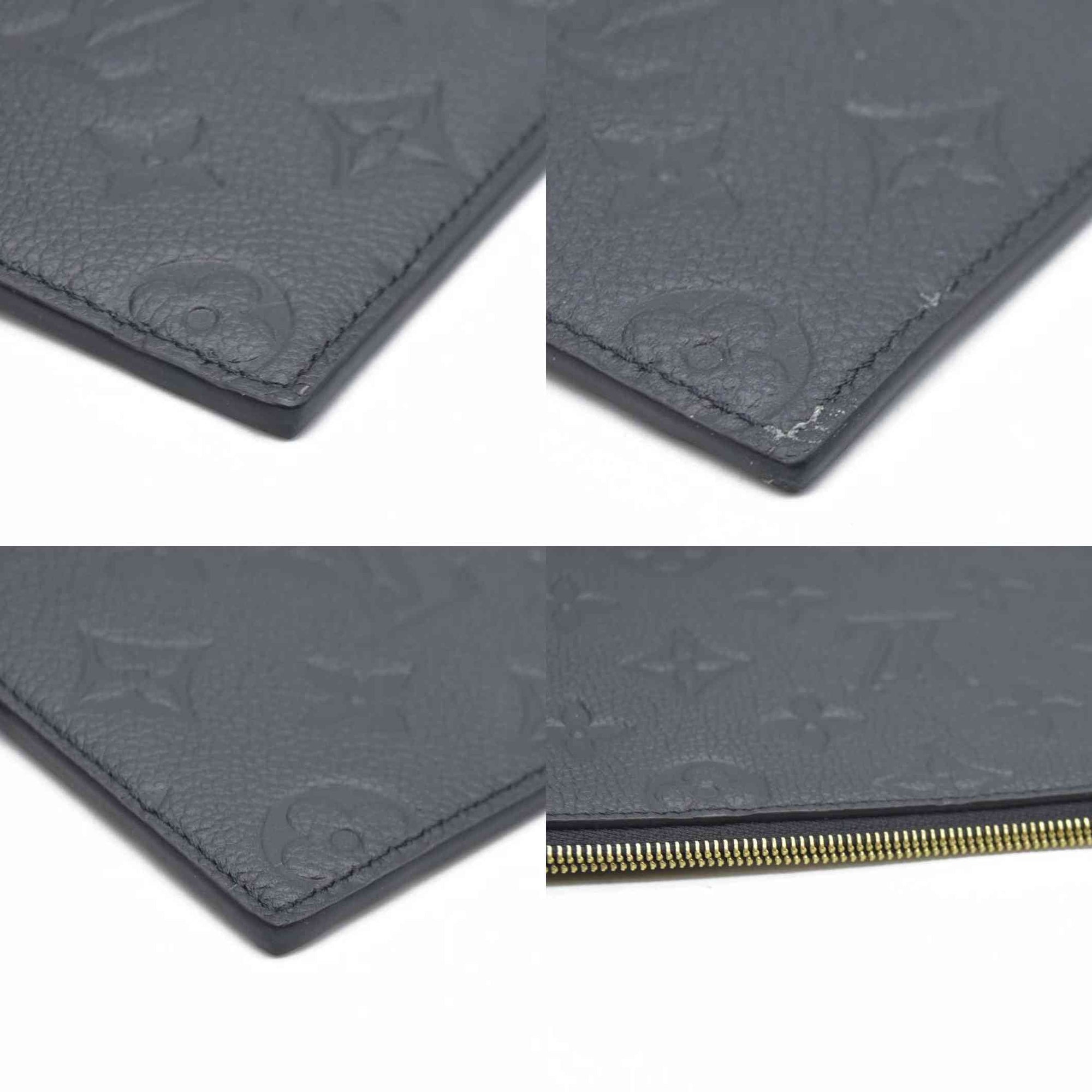 AUCTION LOUIS VUITTON  Epi Pochette Felicie Black  Noir $1720 Zipper Pouch