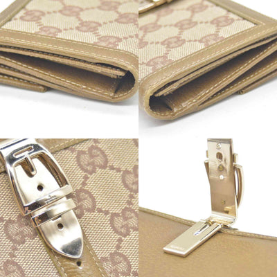Gucci Jackie Piston Wallet in Sand Brown GG Canvas CONSIGNMENT