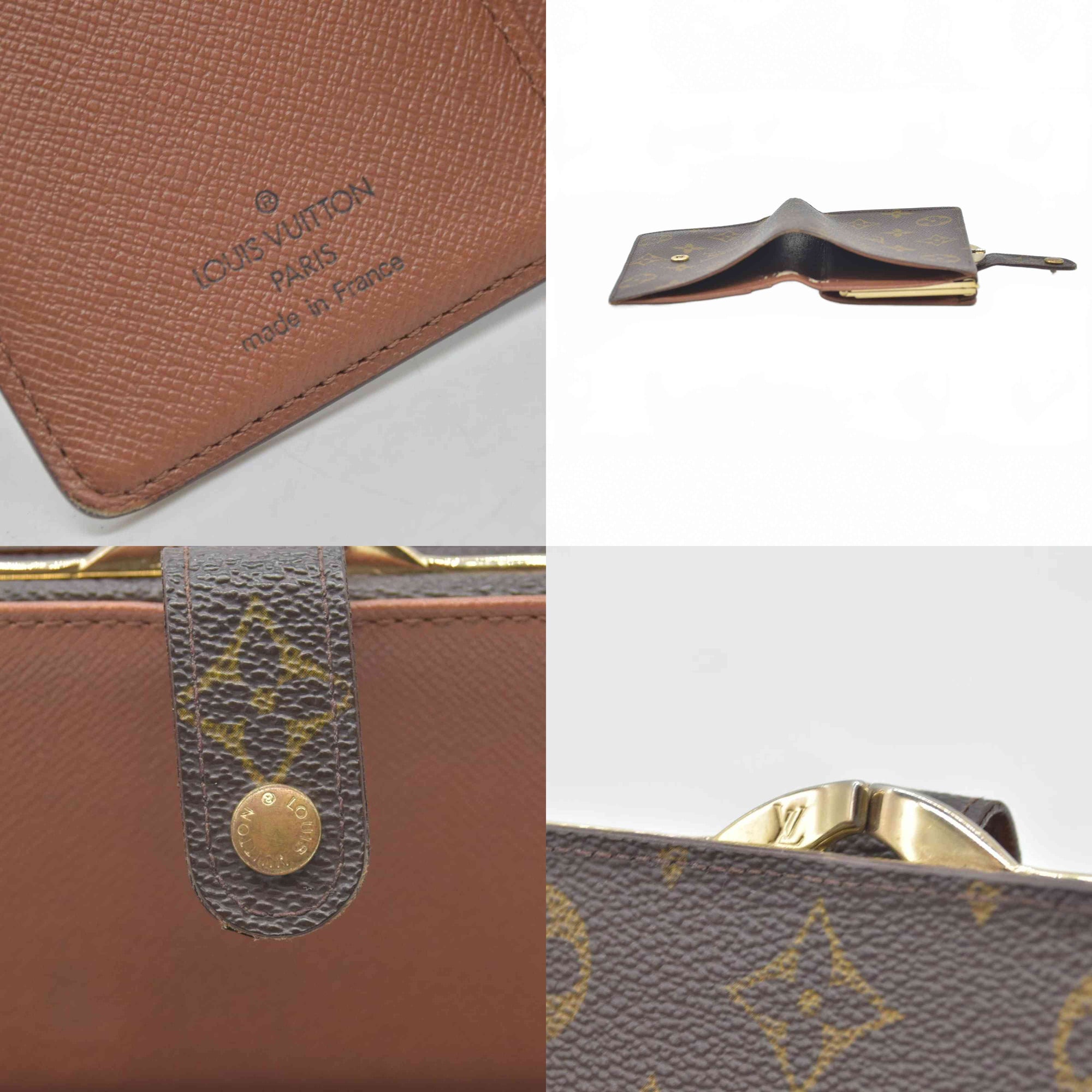 $750 1999 Louis Vuitton Monogram French Purse Wallet  MI0969