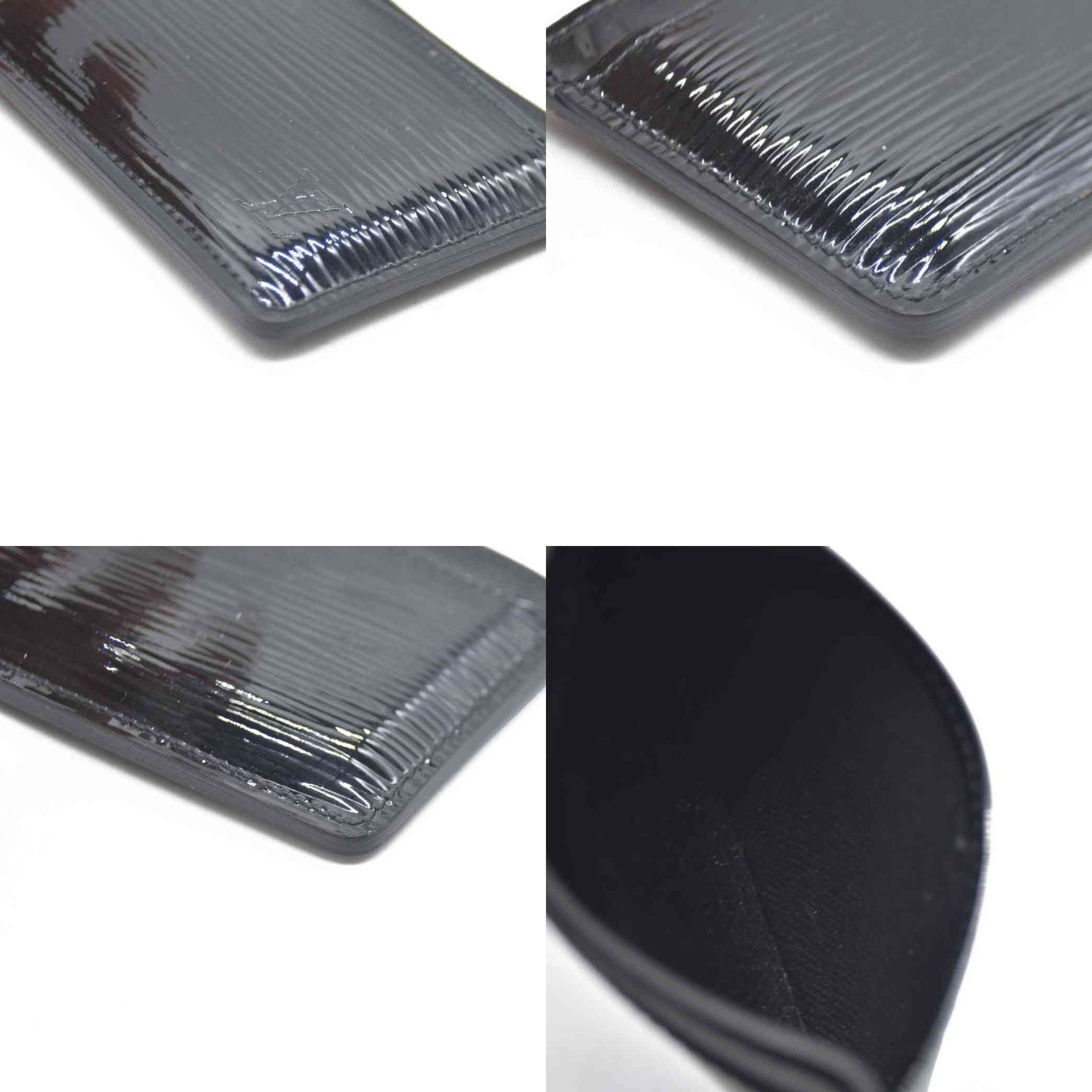 Louis Vuitton  Epi Card Holder Black Patent Leather