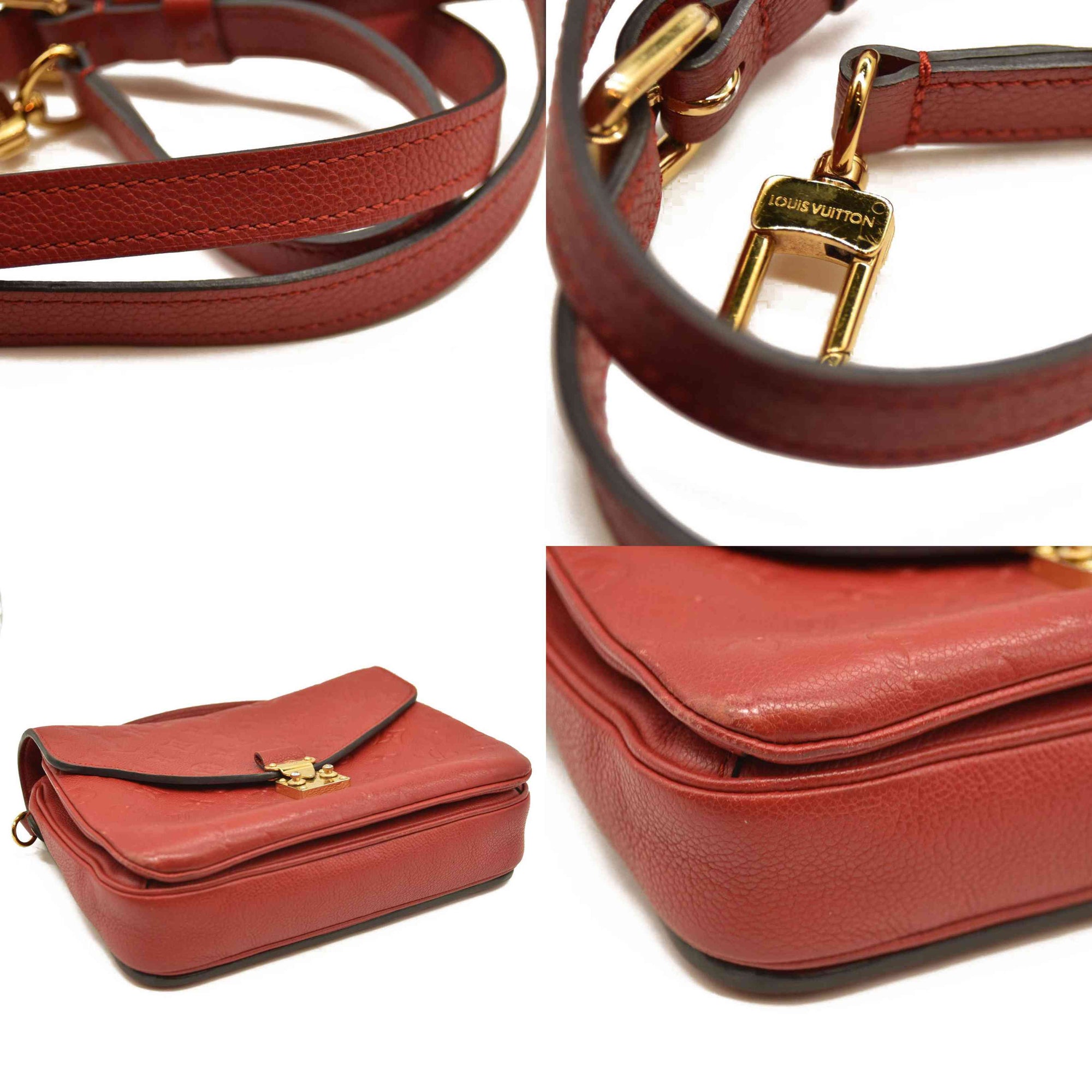 Louis Vuitton  Empreinte Pochette Metis Scarlet