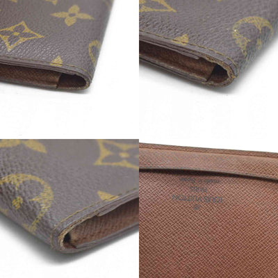 $535 Louis Vuitton Monogram Porte 2 Cartes Vertical Pass Card Case Brown CA0994 CONSIGNMENT
