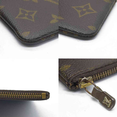 $345 LOUIS VUITTON Monogram Coin Purse Key Pochette Cles ET0910
