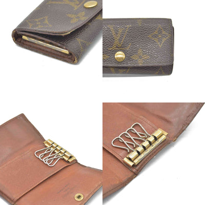 $295 Louis Vuitton Monogram Multiples 4 Ring Key Holder MI0954 1994 CONSIGNMENT
