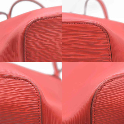 $2640 AUCTION Louis Vuitton  Epi Neverfull MM Coquelicot