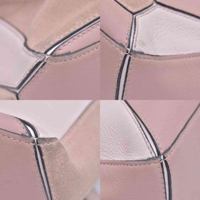 $3850 Loewe Calfskin Suede Small Puzzle Bag Blush