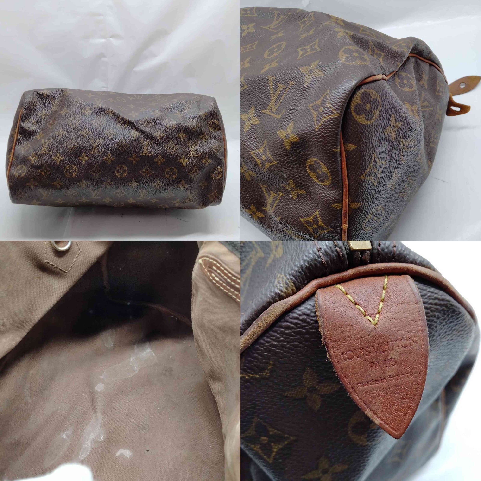 $1730 2002 Louis Vuitton Monogram Speedy 35 TH0092