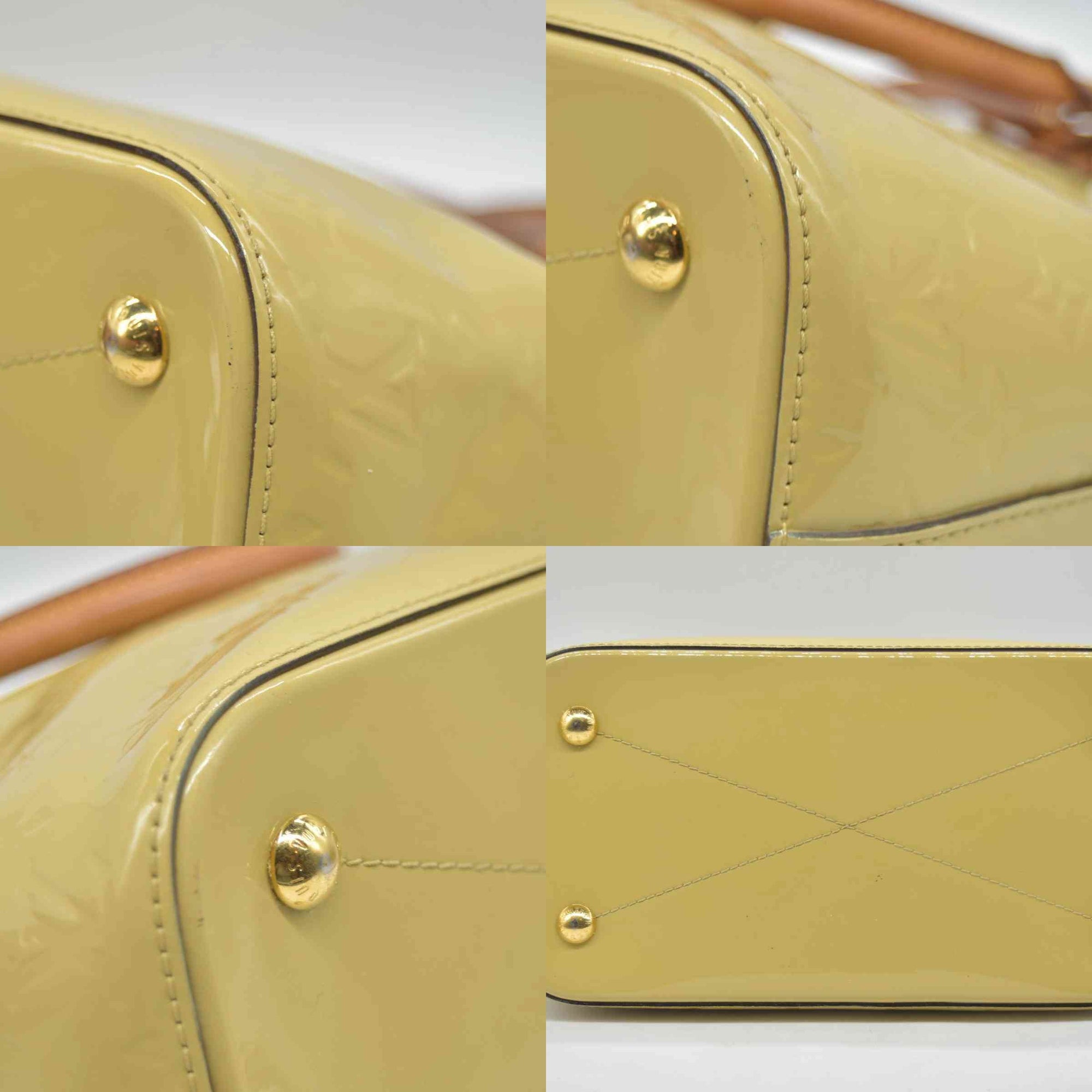 $1560 2014 LOUIS VUITTON Vernis Montebello PM Dune DR2114