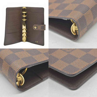 $755 2011 Louis Vuitton Damier Ebene Medium Ring Agenda Cover SP4101