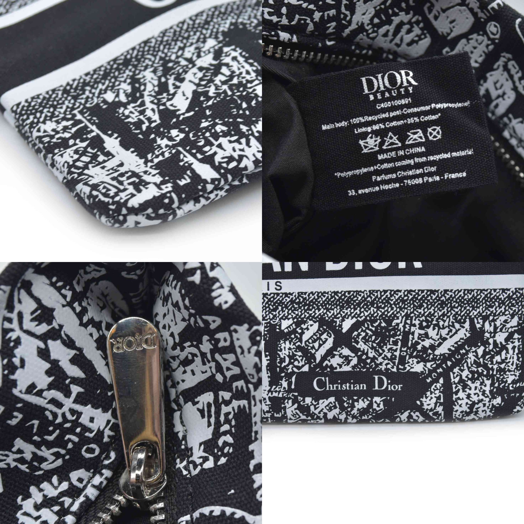 NEW CHRISTIAN DIOR Plan De Paris Map Makeup Bag Novelty GWP Pouch Clutch