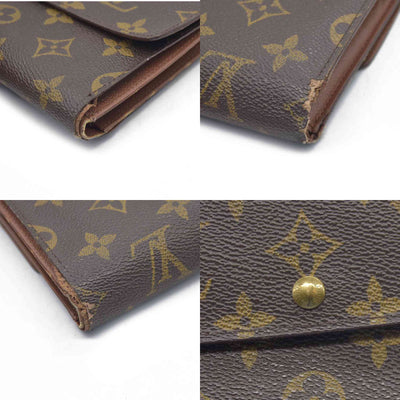 $550 CONSIGNMENT Louis Vuitton Monogram Canvas Porte Tresor Etui Papier Wallet SP0927 CONSIGNMENT