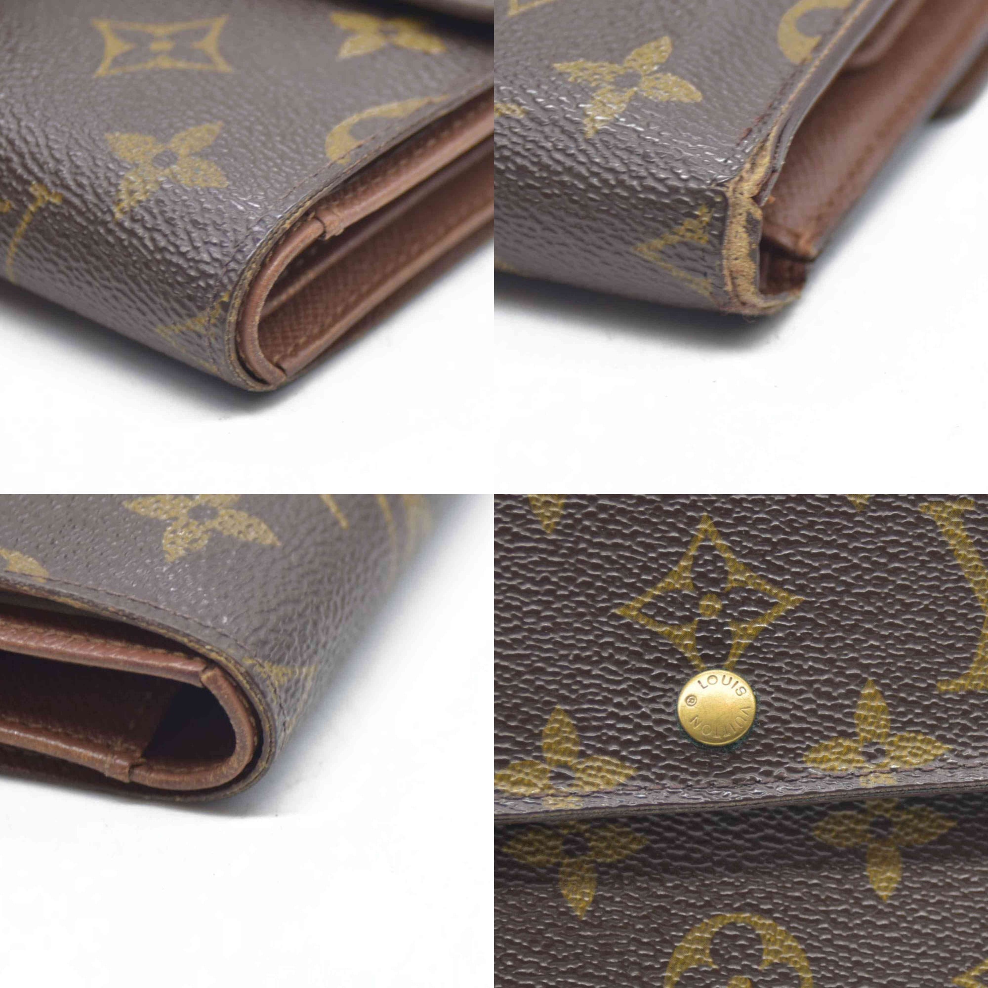 $610 LOUIS VUITTON Monogram Alexandra Trifold Wallet SP0090