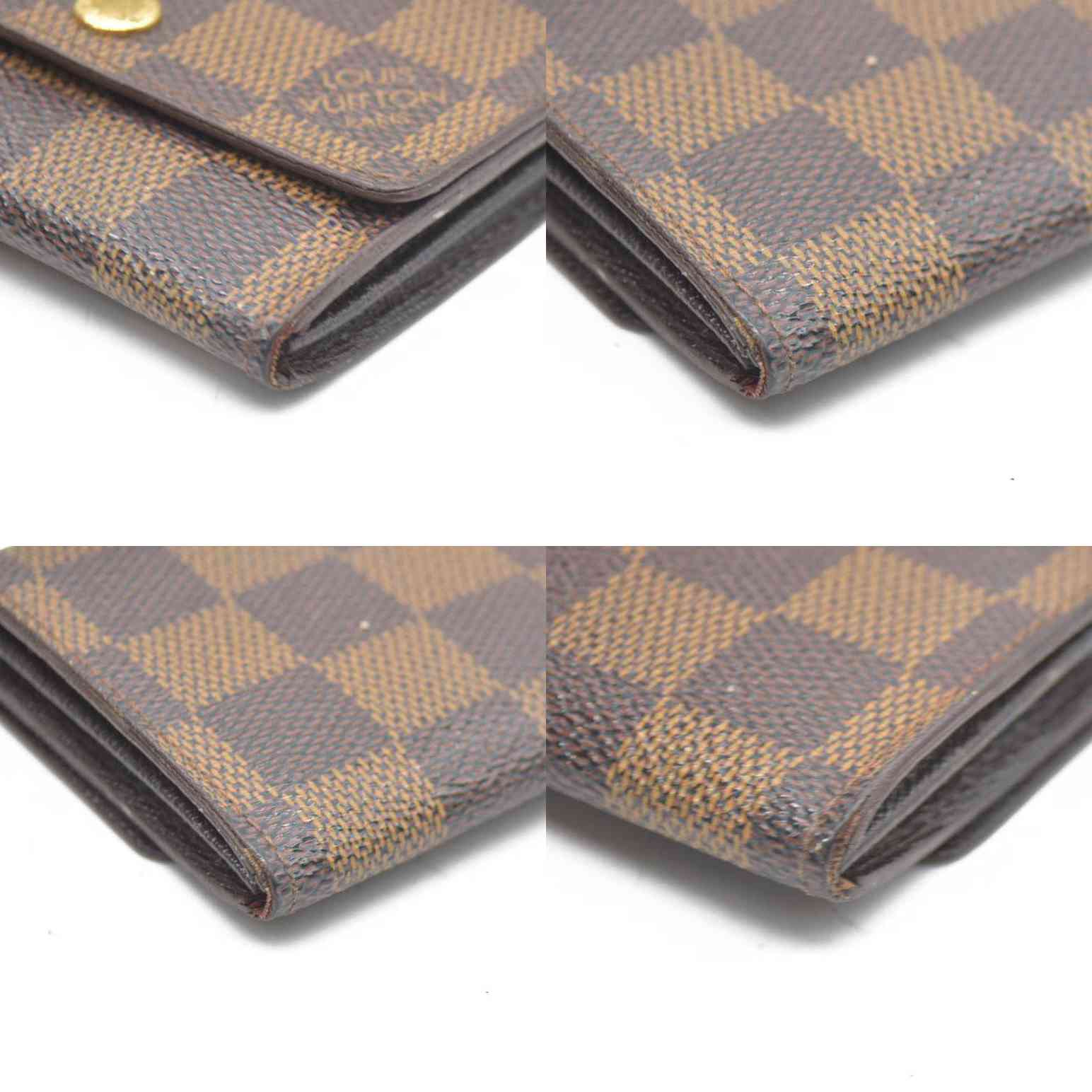Louis Vuitton Damier Ebene Porte Monnaie Plat Coin Purse
