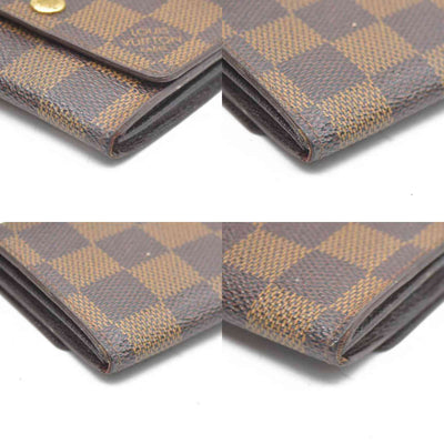 Louis Vuitton Damier Ebene Porte Monnaie Plat Coin Purse