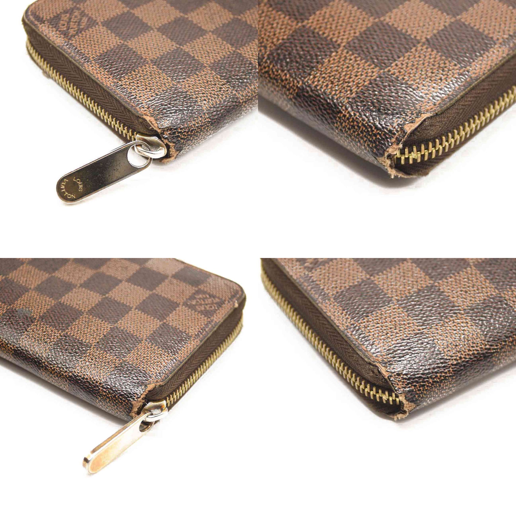 $965 2009 LOUIS VUITTON Damier Ebene Zippy Wallet CA0059 CONSIGNMENT