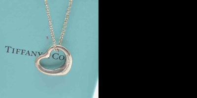 $625 Tiffany & Co. Elsa Peretti 16 mm Open Heart Pendant Sterling Silver Medium 925
